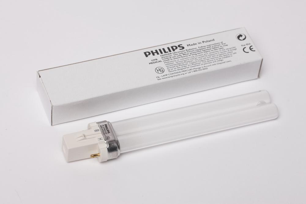 Original Philips PL-S 9W/01/2P Replacement Bulb for UVB Light Therapy Lamps